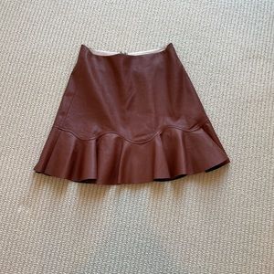 vegan leather rebecca taylor skirt